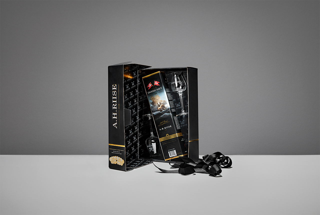Packaging for A.H. Riise rum